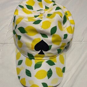 Women’s Lemon Print Cap with Black Spade Logo